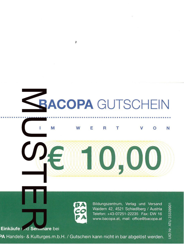 Bacopa Gutschein