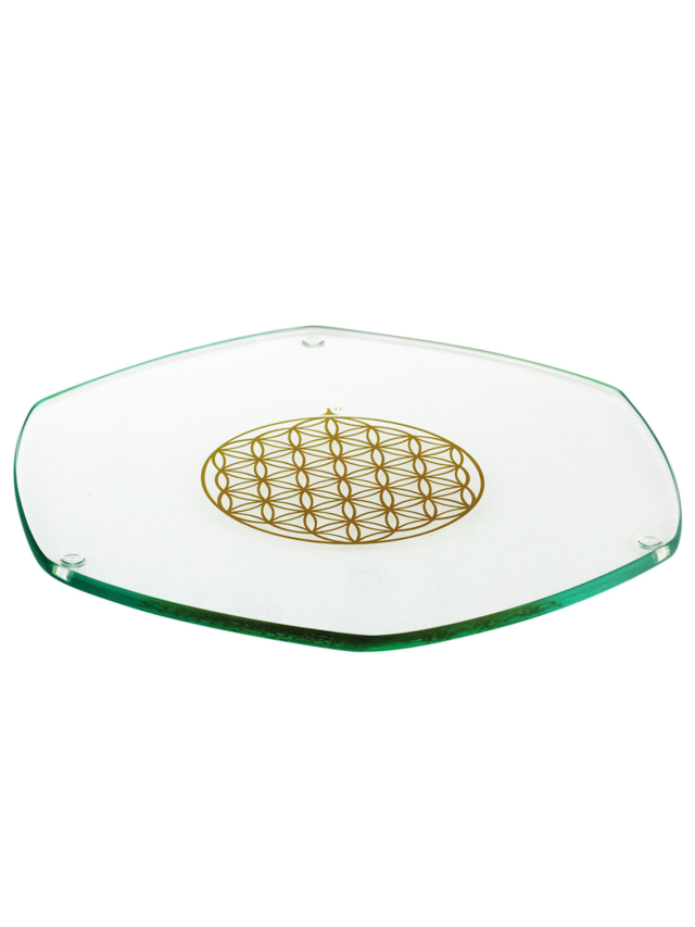 Energy - Plate Blume des Lebens gold 22cm