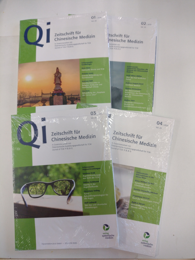 Qi Zeitschrift für Chinesiche Med. Jahr 2016 Set 1-4