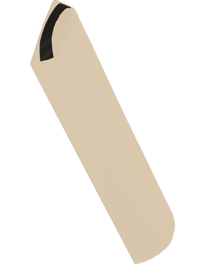 Halbrolle 8 x 15 x 66 cm, Creme