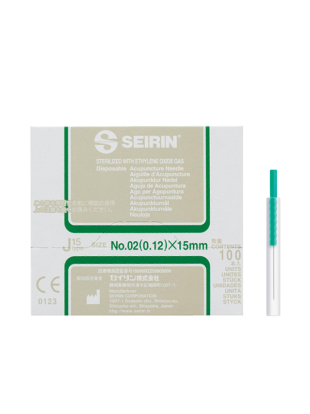 SEIRIN Akupunkturnadeln, J-15-Type 0,12 x 15mm, 100 Stück