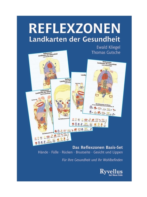 Reflexzonentafeln Set 1 (Hände, Füße, Rücken Brust & Gesicht, mit Begleitheft)
