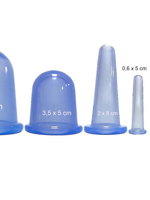 Massage Cup blau aus Silicon ca. 2 x 8 cm. Klein