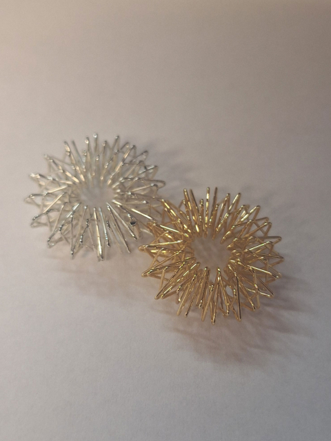 Arthritis Fingerroller, Stahl vergoldet und stahl, 2 Stk.