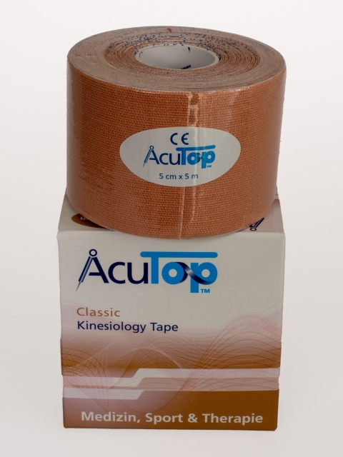 AcuTop Kinesiology Tape, beige, 5cm breit und 5 Meter lang
