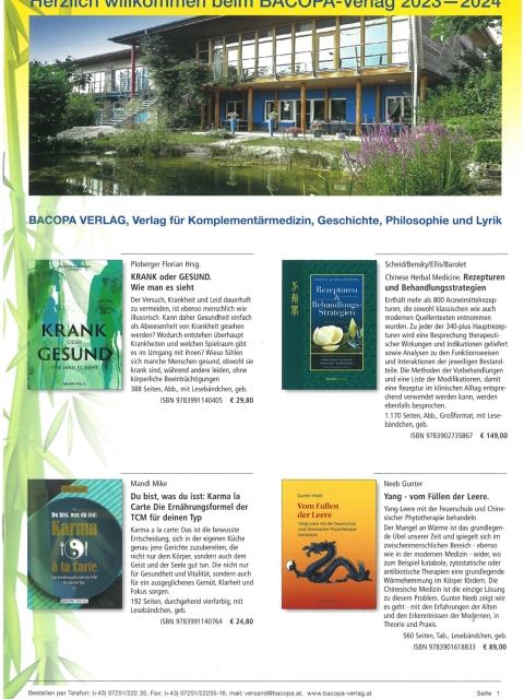 BACOPA Verlagsflyer 2023/2024 in A4 mit acht Seiten