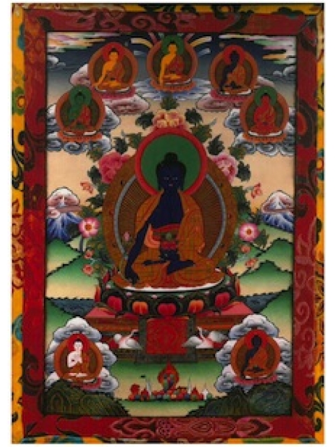 Kunstdruck Medizinbuddha, ca. 44 x 32 cm