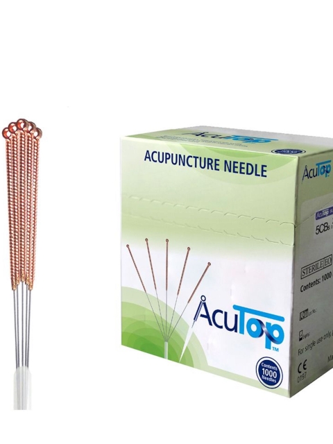 0,30 x 25mm AcuTop Nadel Typ 5CBS, Kupferwendelgriff, silikonfrei, 1000 Stück