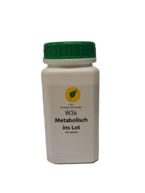 W36 Metabolisch ins Lot, Georg Weidinger, 240 Tabletten. Metabolismus