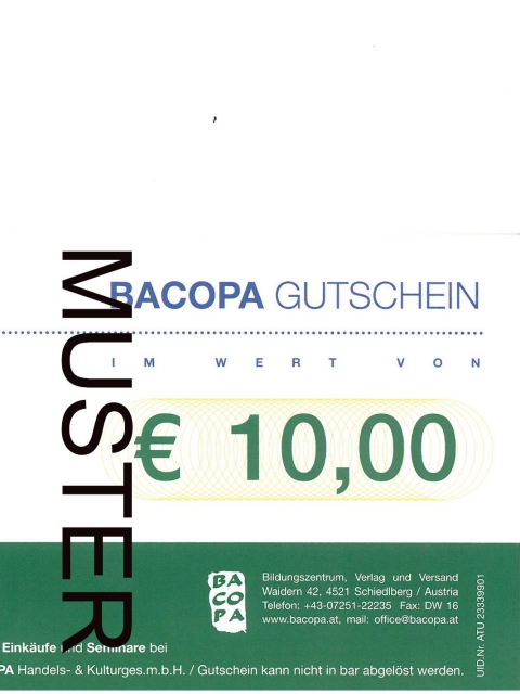 Bacopa Gutschein