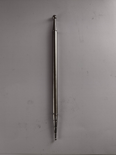 Massage Segmentsonde Edelstahl Länge ca. 200 mm mit Kopfgröße ca. 6-7 mm hinten und ca. 3 mm vorne