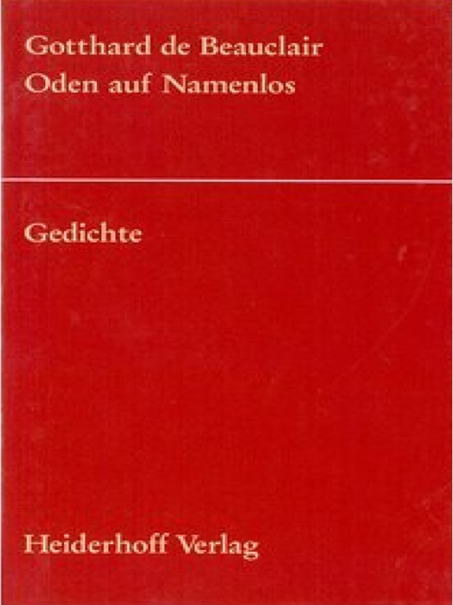 Oden auf Namenlos. Gedichte