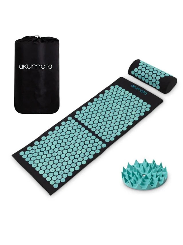 Akupressurmatte mit Kissen, 73 cm x 43 cm, Mint, Akumata Standard