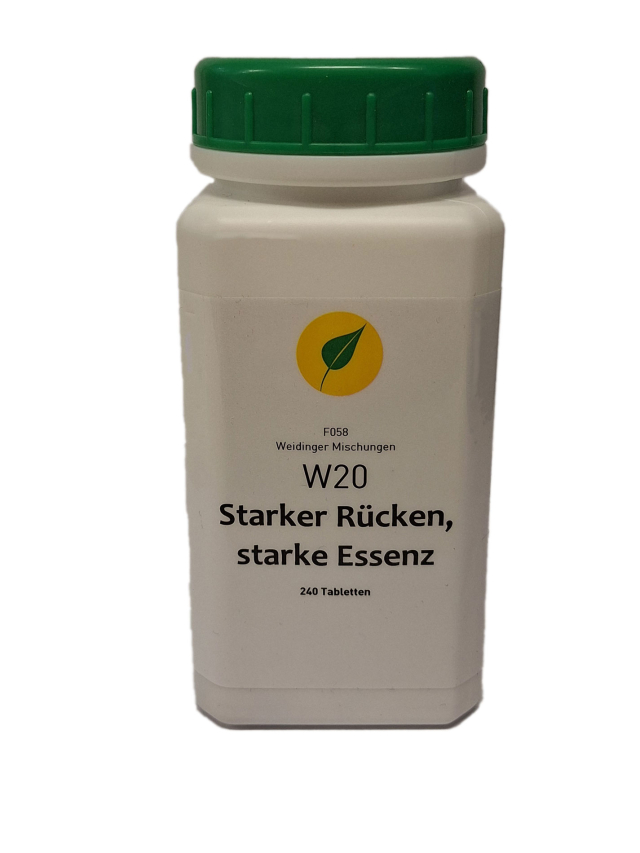 W20 Starker Rücken, starke Essenz, Georg Weidinger, 240 Tabletten. Fit im Alter, Frauengesundheit, Knochen und Gelenke, Männergesundheit