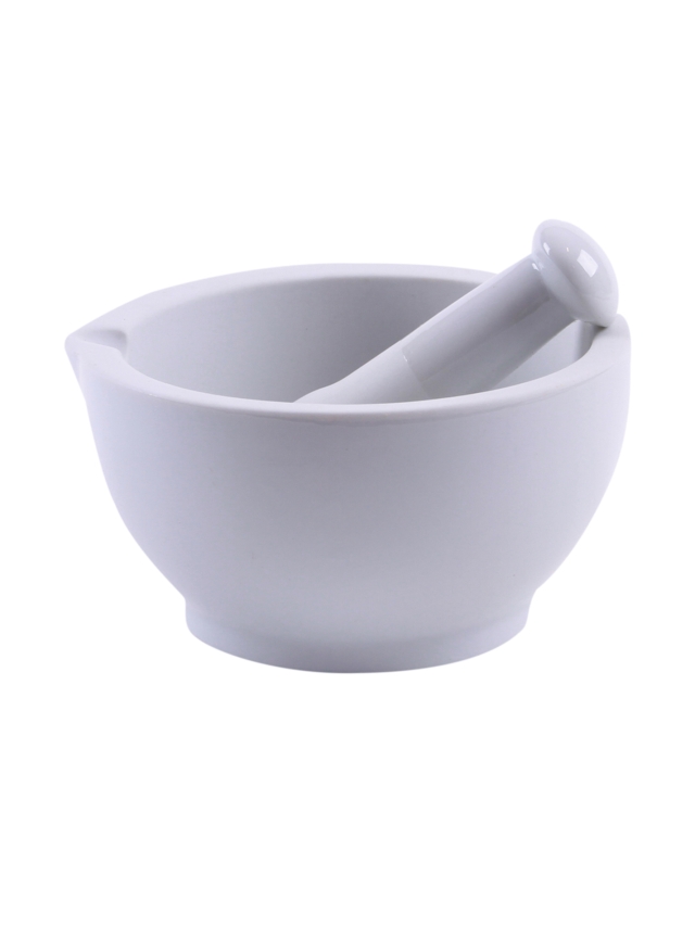 Mörser-Porzellan weiß, ca. 14 cm